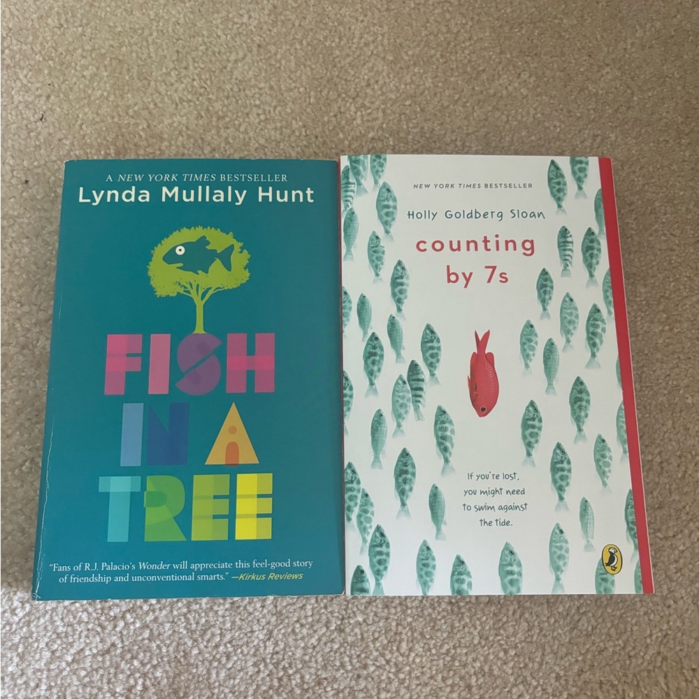 Lot of 2 Books: “Fish in a Tree” & “Counting by 7s”